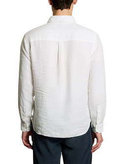 Lyle & Scott Linen Regular Fit Shirt, 626 White - view 2, 626 White