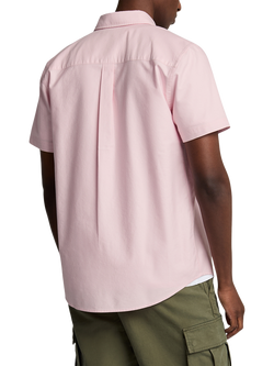 Lyle & Scott Cotton Regular Fit Short Sleeve Oxford Shirt, Light Pink - view 2, Light Pink