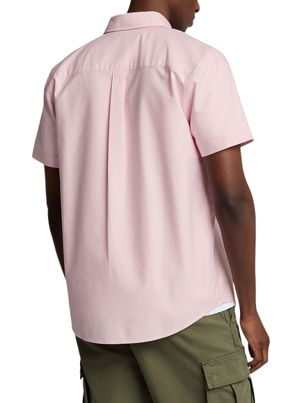 Lyle & Scott Cotton Regular Fit Short Sleeve Oxford Shirt, Light Pink - view 2, Light Pink