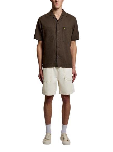 Lyle & Scott Linen Shorts - view 2, Putty
