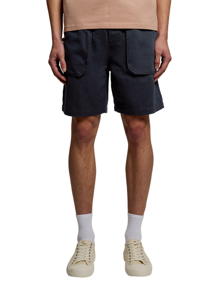 Lyle & Scott Linen Shorts, Dark Navy