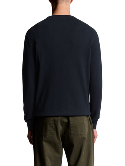 Lyle & Scott Cotton Crew Neck Jumper, Dark Navy - view 2, Dark Navy