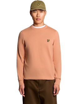 Lyle & Scott Logo Crew Neck Cotton Sweatshirt, Terracotta Pot