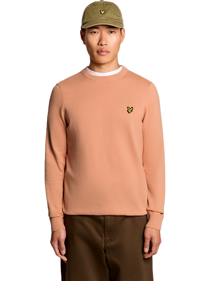 Lyle & Scott Logo Crew Neck Cotton Sweatshirt, Terracotta Pot