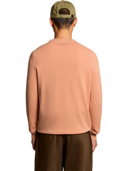 Lyle & Scott Logo Crew Neck Cotton Sweatshirt - view 2, Terracotta Pot