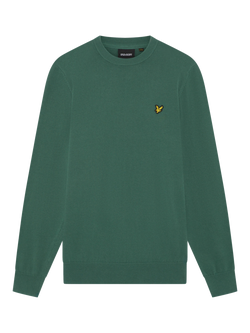 Lyle & Scott Cotton Crew Neck Jumper, W130 Everglade, W130 Everglade