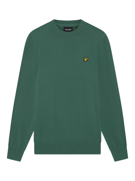 Lyle & Scott Cotton Crew Neck Jumper, W130 Everglade, W130 Everglade
