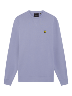 Lyle & Scott Cotton Crew Neck Sweatshirt, Everglade, Bubble Blue