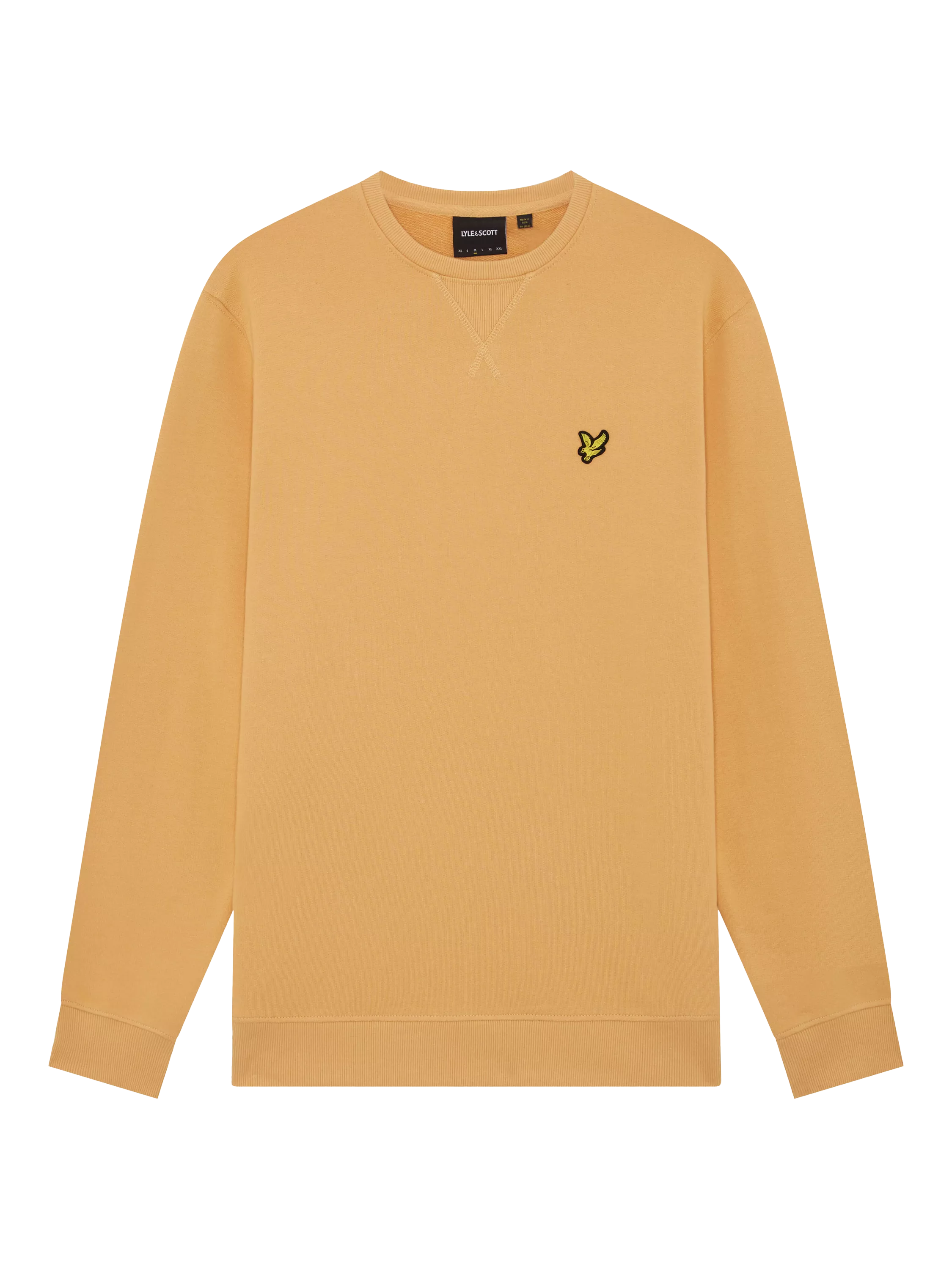 Lyle & Scott Maglietta Uomo Girocollo – Colore Giallo Burro, Taglia XL, Cotone 100% Basic
