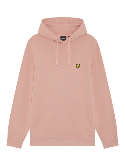 Lyle & Scott Logo Cotton Hoodie, Pink Grapefruit