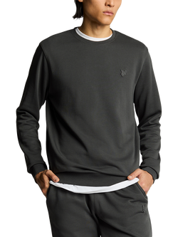 Lyle & Scott Superfine Crew Neck Sweatshirt, Gunmetal, Gunmetal
