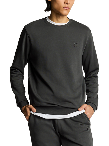 Lyle & Scott Superfine Crew Neck Sweatshirt, Gunmetal, Gunmetal