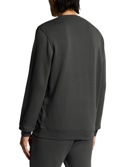 Lyle & Scott Superfine Crew Neck Sweatshirt, Gunmetal - view 2, Gunmetal