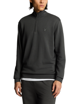 Lyle & Scott Superfine Quarter-Zip Sweatshirt, Gunmetal, Gunmetal