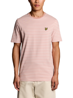 Lyle & Scott Logo Short Sleeve Breton T-Shirt, Grapefruit, Grapefruit