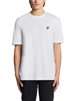 Lyle & Scott Cotton Regular Fit Short Sleeve Popcorn Jacquard T-Shirt, 626 White, 626 White