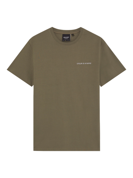 Lyle & Scott Cotton Regular Fit Short Sleeve Script Logo T-Shirt, X569 Khaki Ash, X569 Khaki Ash