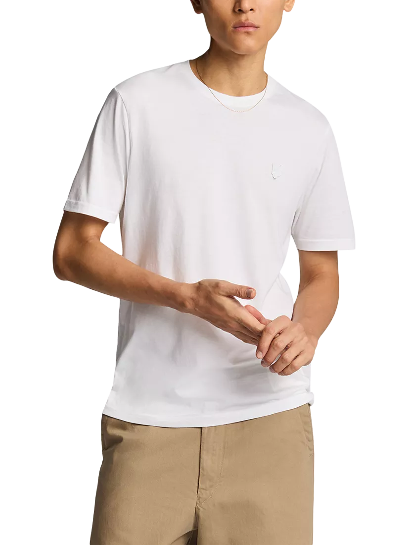 Lyle & Scott Superfine Cotton Regular Fit Short Sleeve T-Shirt, White