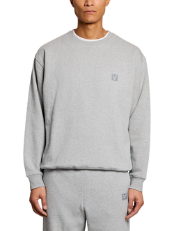 Lyle & Scott Crew Neck Cotton Blend Lounge T-Shirt, Light Grey Marl, Light Grey Marl