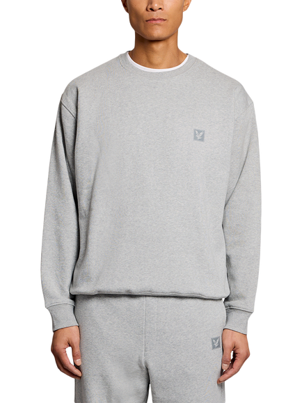 Lyle & Scott Crew Neck Cotton Blend Lounge T-Shirt, Light Grey Marl, Light Grey Marl
