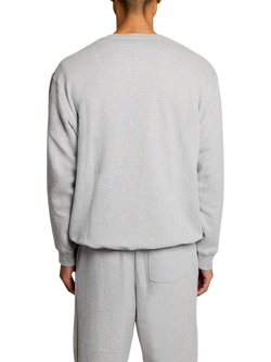 Lyle & Scott Crew Neck Cotton Blend Lounge T-Shirt, Light Grey Marl - view 2, Light Grey Marl