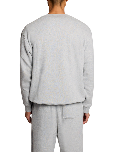 Lyle & Scott Crew Neck Cotton Blend Lounge T-Shirt, Light Grey Marl - view 2, Light Grey Marl