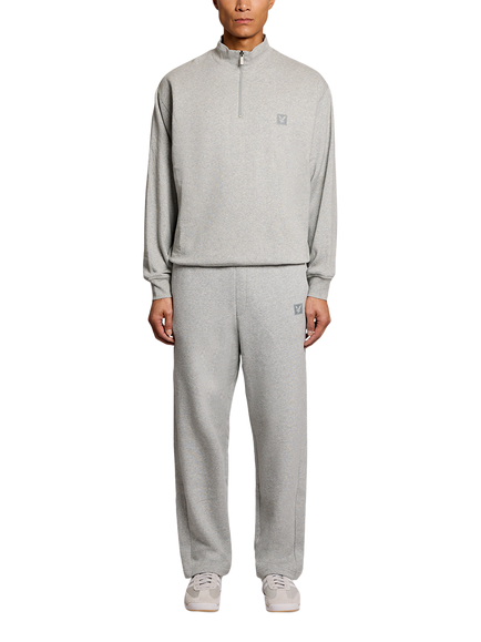 Lyle & Scott Quarter-Zip Lounge Sweatshirt, Light Grey Marl - view 2, Light Grey Marl