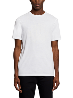 Lyle & Scott Cotton Blend  Fit Short Sleeve Sports Graphic T-Shirt, White