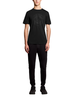 Lyle & Scott Cotton Blend  Fit Short Sleeve Sports Graphic T-Shirt - view 2, Jet Black