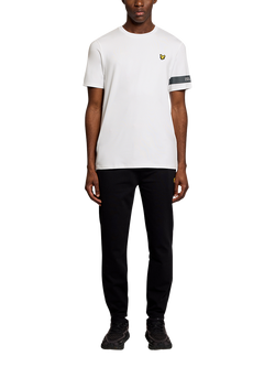 Lyle & Scott Sports Cotton Blend Branded Short Sleeve T-Shirt, White - view 2, White