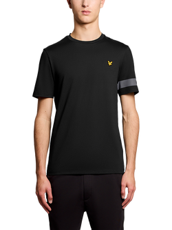Lyle & Scott Cotton Blend Sports Sleeve Branded T-Shirt, Grey, Jet Black