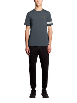 Lyle & Scott Cotton Blend Sports Sleeve Branded T-Shirt, Grey - view 2, Grey