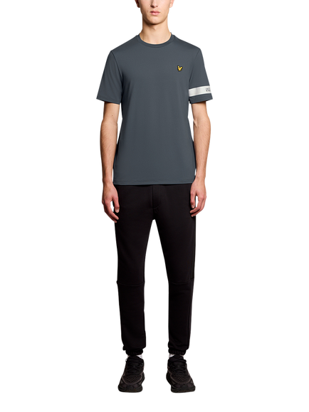 Lyle & Scott Cotton Blend Sports Sleeve Branded T-Shirt, Grey - view 2, Grey