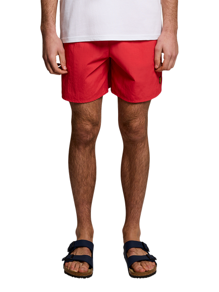 Lyle & Scott Plain Swim Shorts, Cherry Red - view 2, Cherry Red
