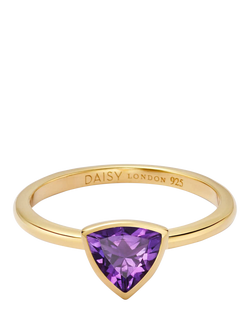 Daisy London Amethyst Birthstone Ring, Yellow Gold