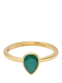 Daisy London Emerald Birthstone Ring, Yellow Gold
