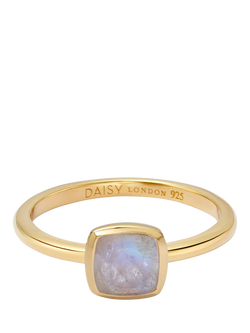 Daisy London Moonstone Birthstone Ring, Yellow Gold