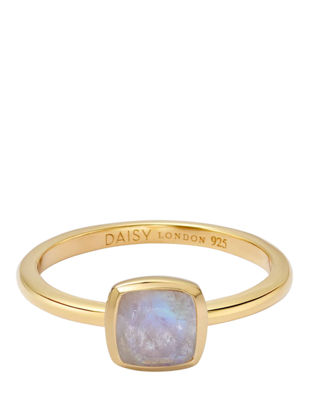 Daisy London Moonstone Birthstone Ring, Yellow Gold