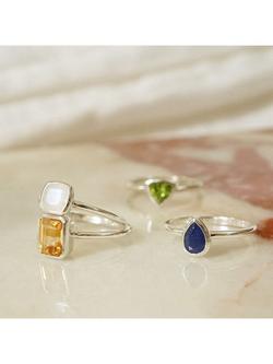 Daisy London Moonstone Birthstone Ring - view 2, Silver