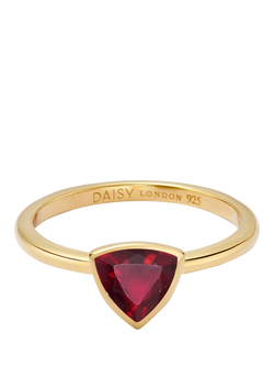 Daisy London Ruby Birthstone Ring, Yellow Gold