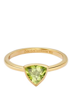 Daisy London Peridot Birthstone Ring, Yellow Gold