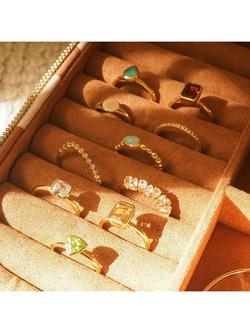 Daisy London Peridot Birthstone Ring - view 2, Yellow Gold