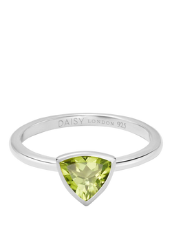 Daisy London Peridot Birthstone Ring, Silver