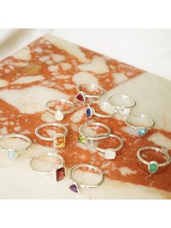 Daisy London Peridot Birthstone Ring - view 2, Silver