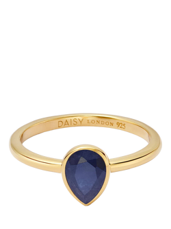 Daisy London Sapphire Birthstone Ring, Yellow Gold