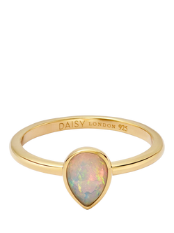 Daisy London Blue Topaz Birthstone Ring, Yellow Gold
