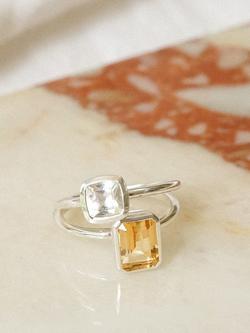 Daisy London Citrine Birthstone Ring - view 2, Silver