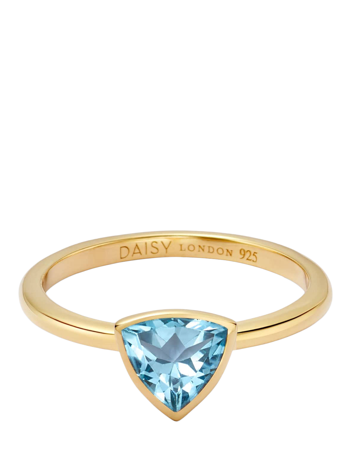 Product image 1 of 3, which shows Daisy London Opal Birthstone Ring, Yellow Gold, J