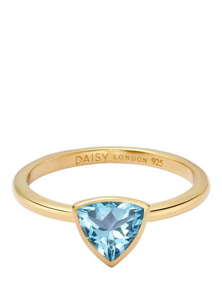 Daisy London Opal Birthstone Ring, Yellow Gold