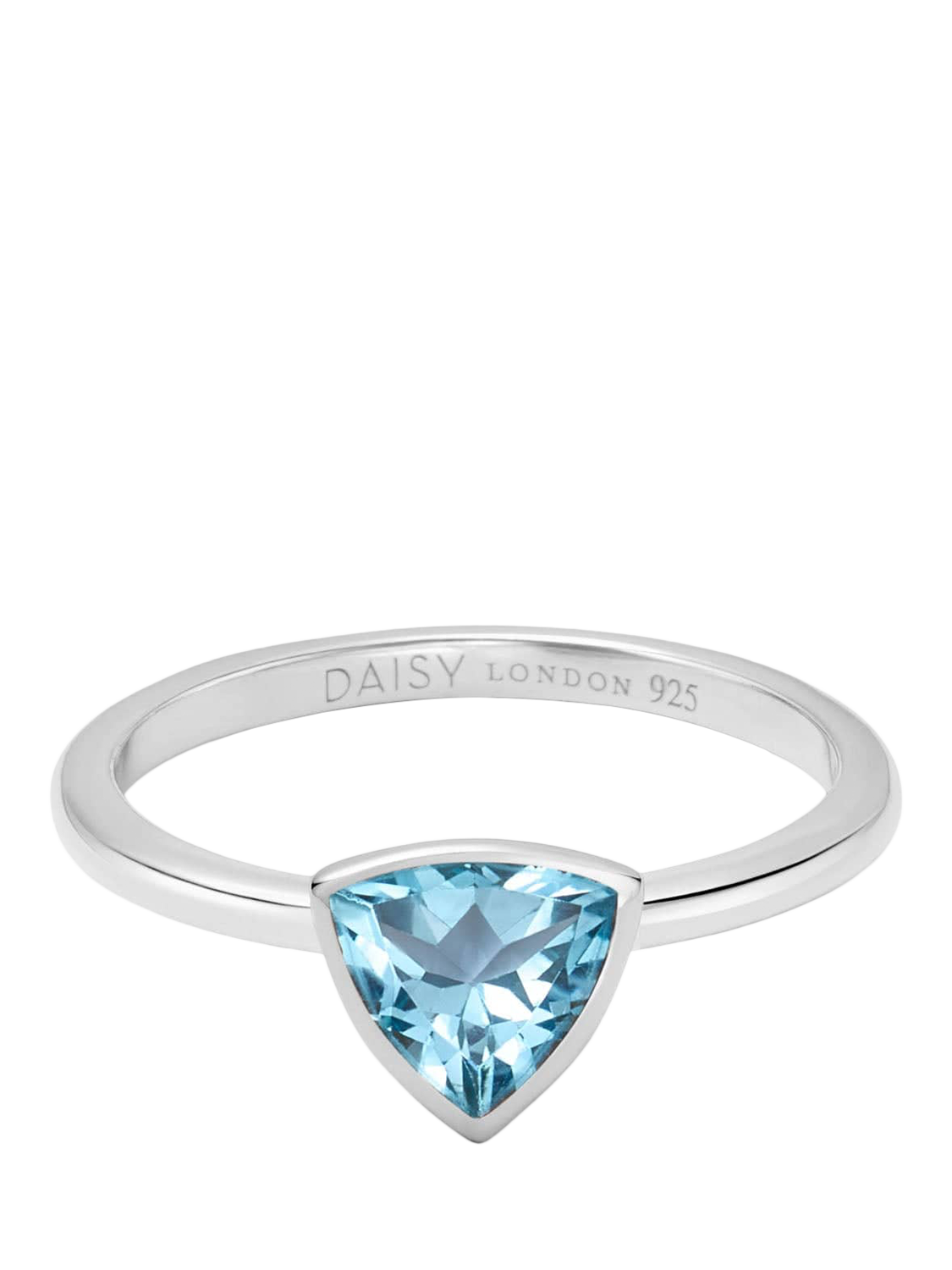 Product image 1 of 3, which shows Daisy London Opal Birthstone Ring, Silver, J